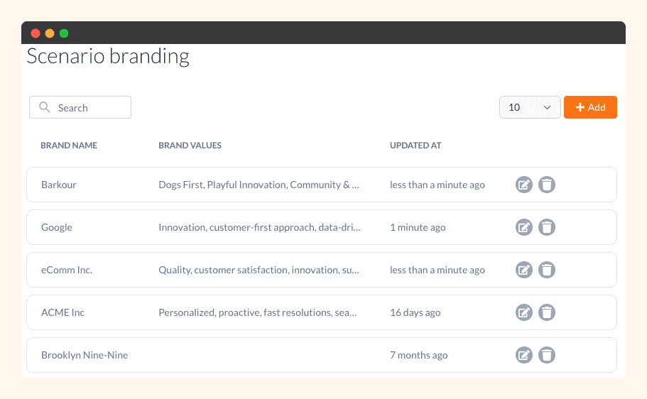 Scenario branding settings in Smart Role