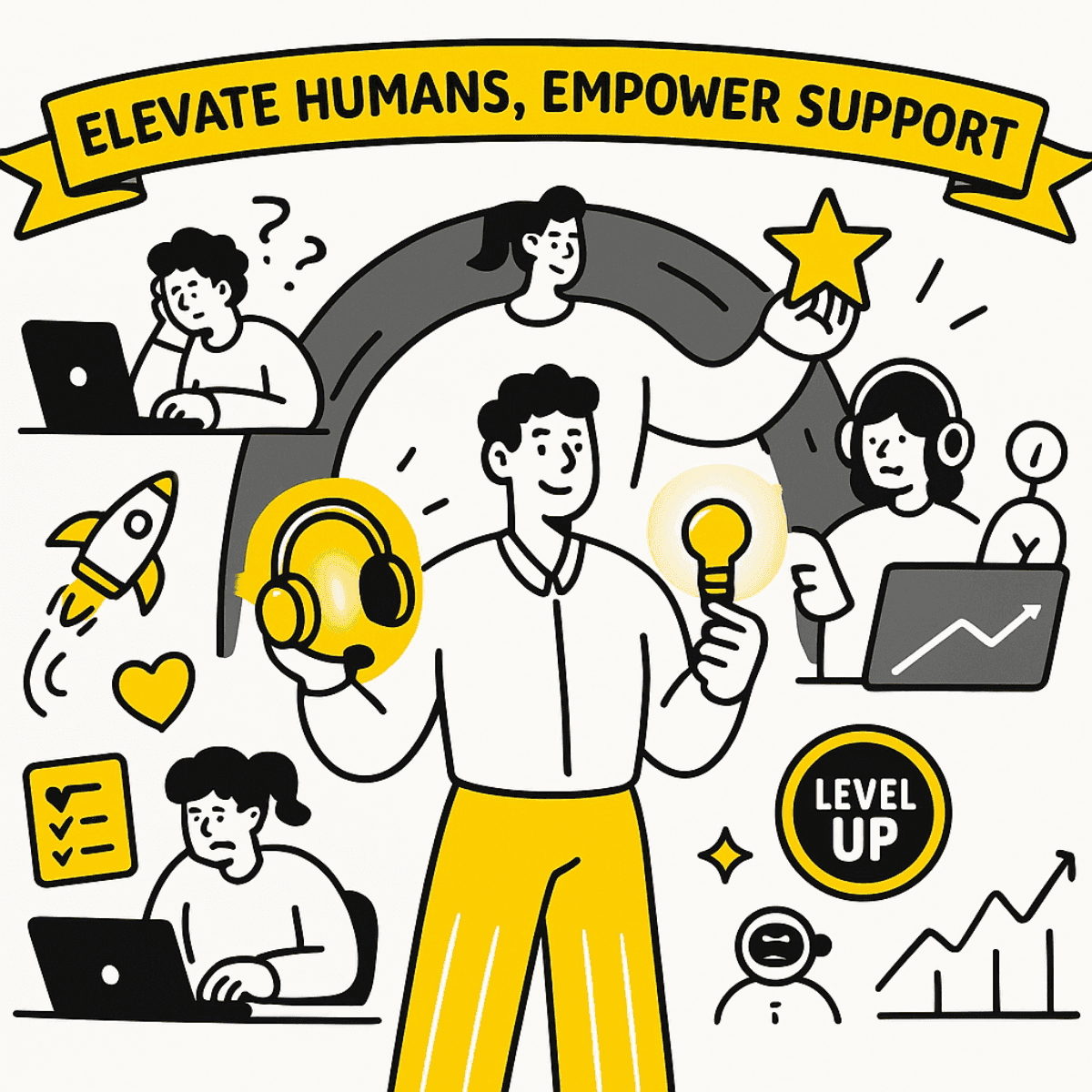 Elevate humans, empower support